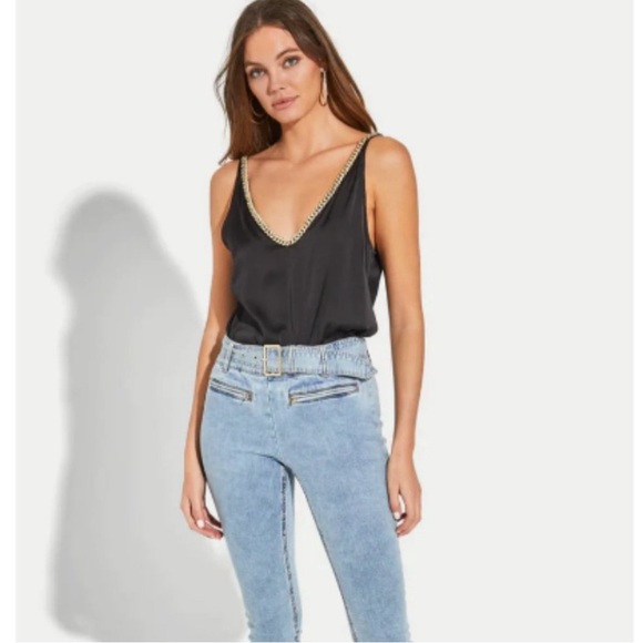 NWT‎ Generation Love Madrid Crystal Chain Tank in Black size Small $198 - Picture 1 of 6